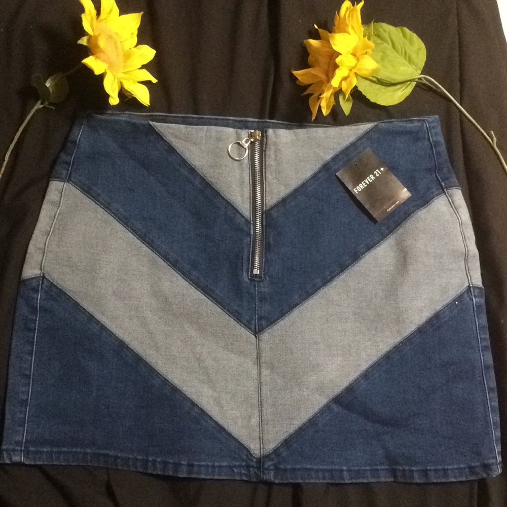 Two tone mini skirt 0x